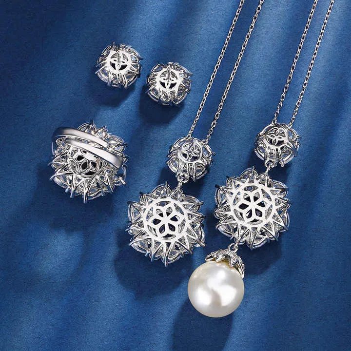 طقم مجوهرات فاخر من الياقوت الأزرق للنساء - Fashion Luxury Sapphire Jewelry Set for Women