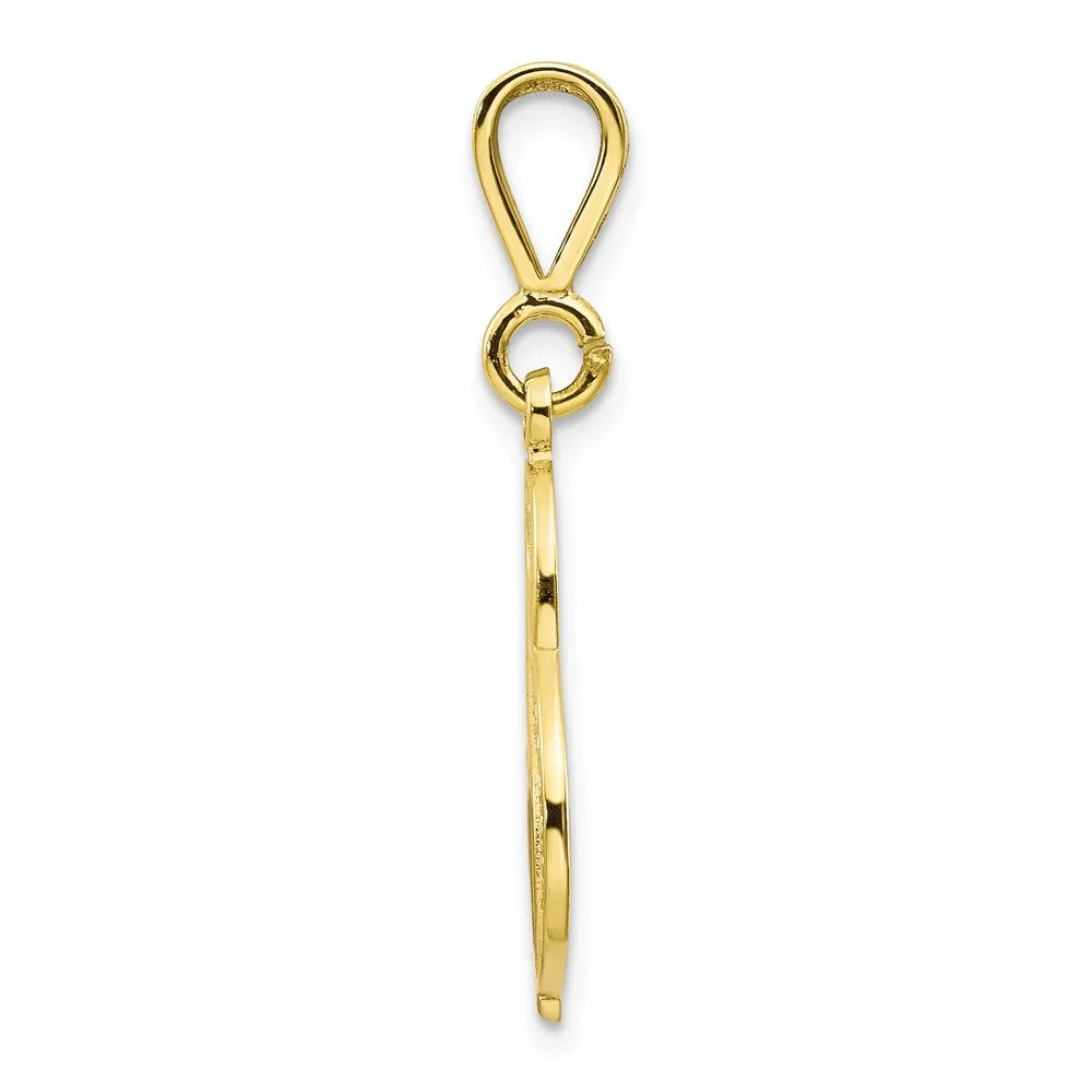 10K Gold Initial S Pendant in Yellow Gold Elegant & Timeless Design