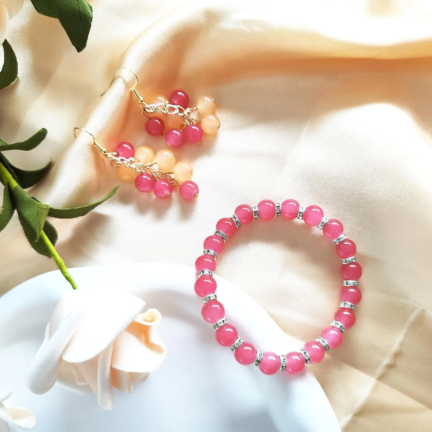 1200Pcs 8Mm Glass Beads for Bracelets Making, 24Colors Crystal Glass Beads Jewelry Making Kit, round Beads for DIY Bracelet Crafts