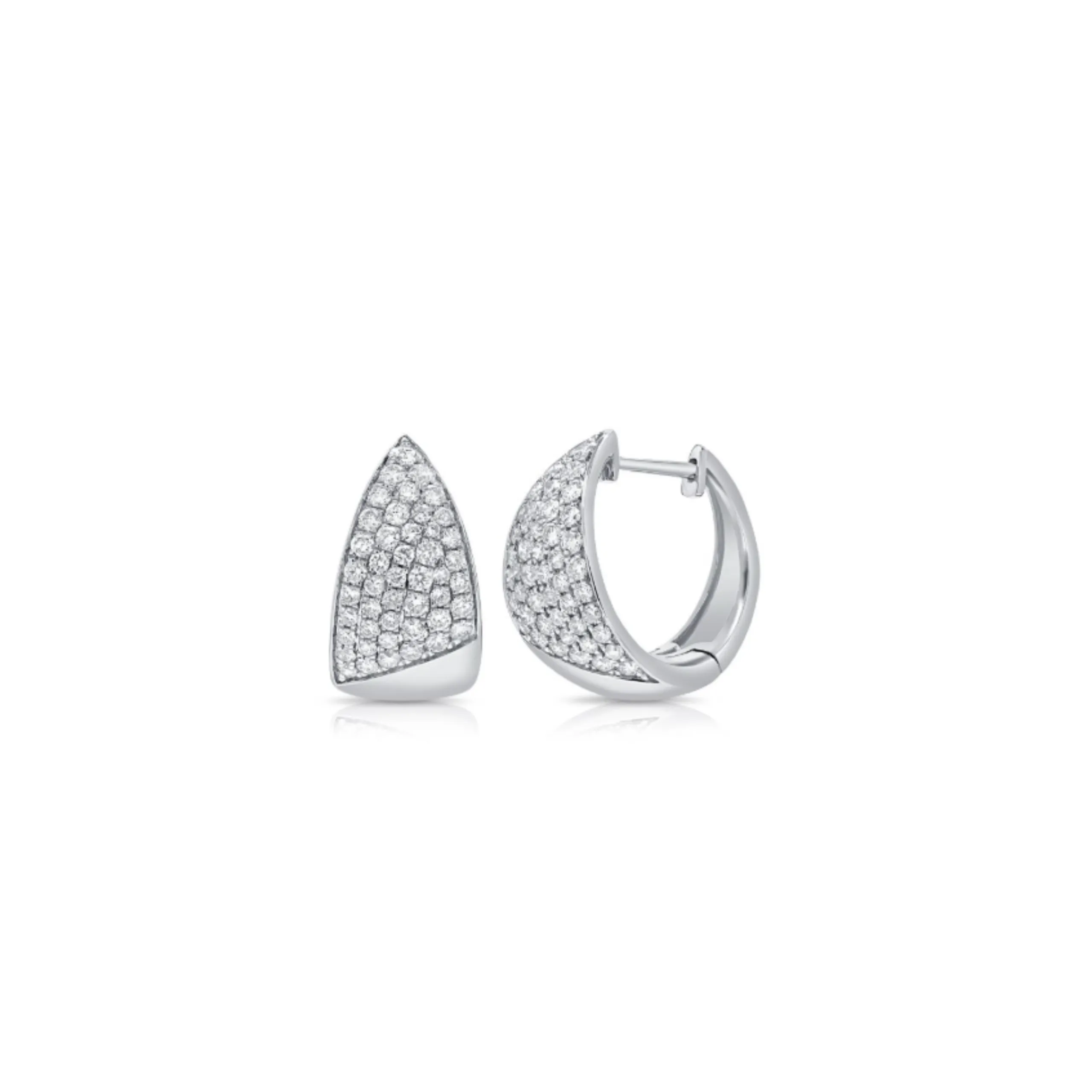 14K Chunky Diamond Huggies