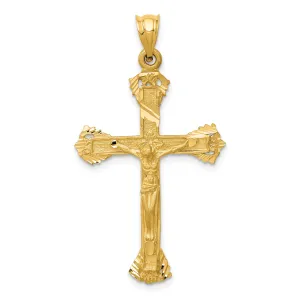 14K Gold Crucifix Pendant Solid Elegant Design by Sophia Jewelers