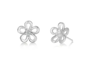 14K GOLD FLOWER STUD EARRINGS
