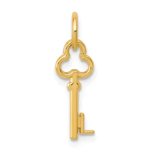 14K Gold Polished 'L' Initial Charm Elegant Cast Design by Sophia Jewelers