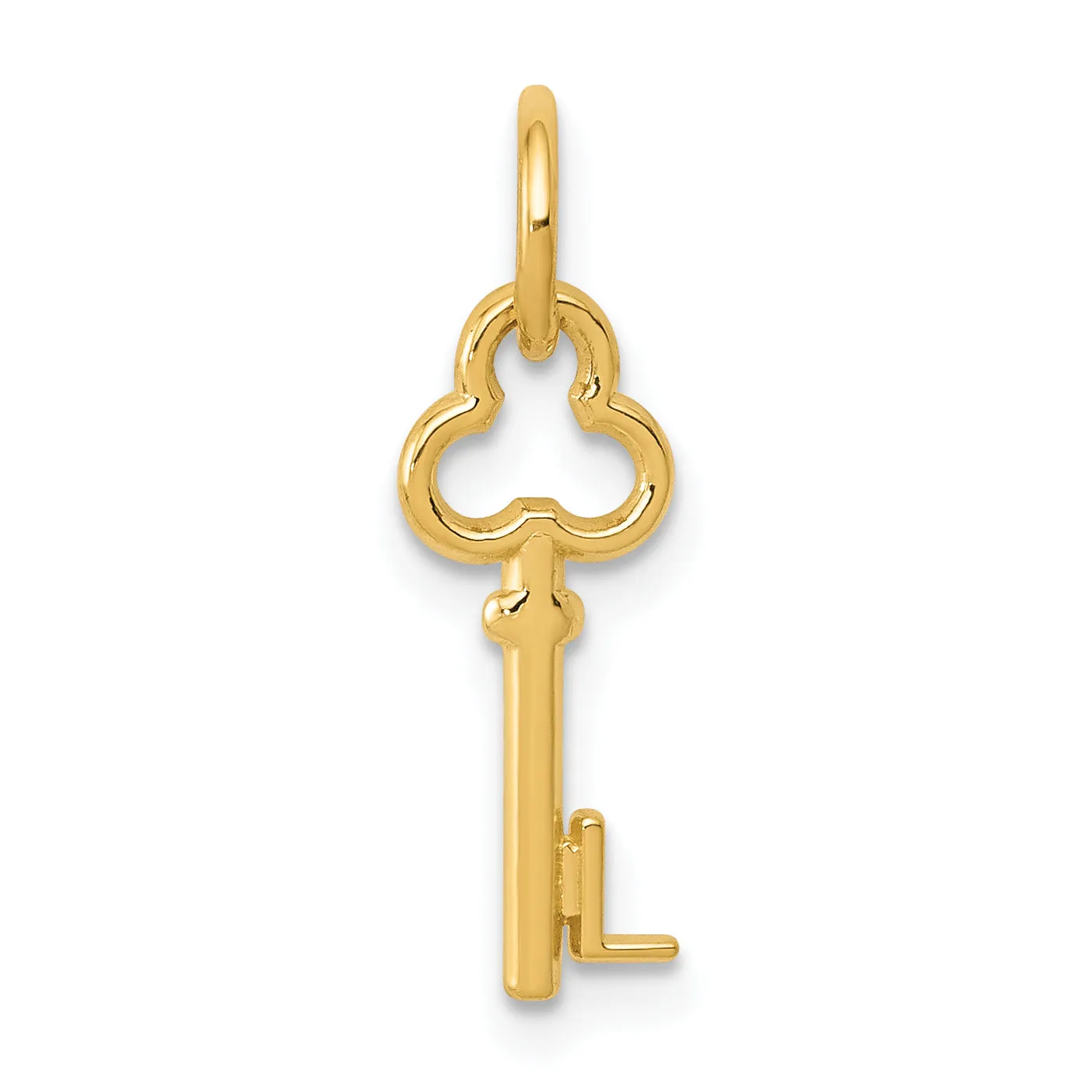 14K Gold Polished 'L' Initial Charm Elegant Cast Design by Sophia Jewelers