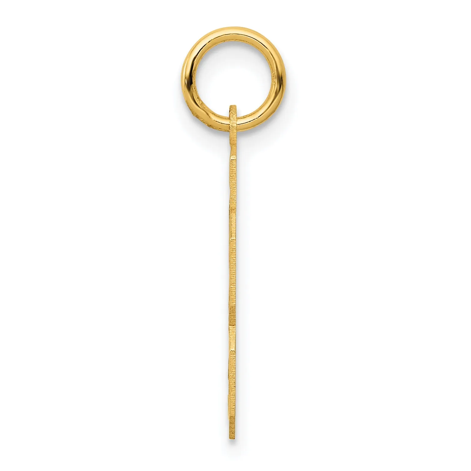 14K Gold Satin Number 23 Charm with Brushed Finish  Small and Elegant