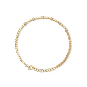14KY Diamond Dot Tennis Bracelet