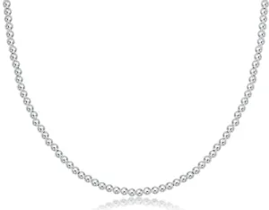 17" Classic Choker Sterling 3mm Bead