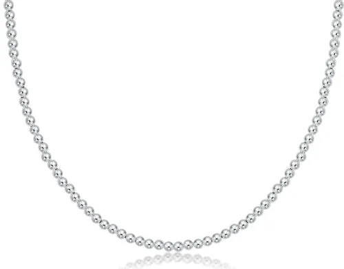 17" Classic Choker Sterling 3mm Bead