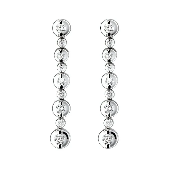 18ct White Gold 0.50ct Round Brilliant Diamond Earrings