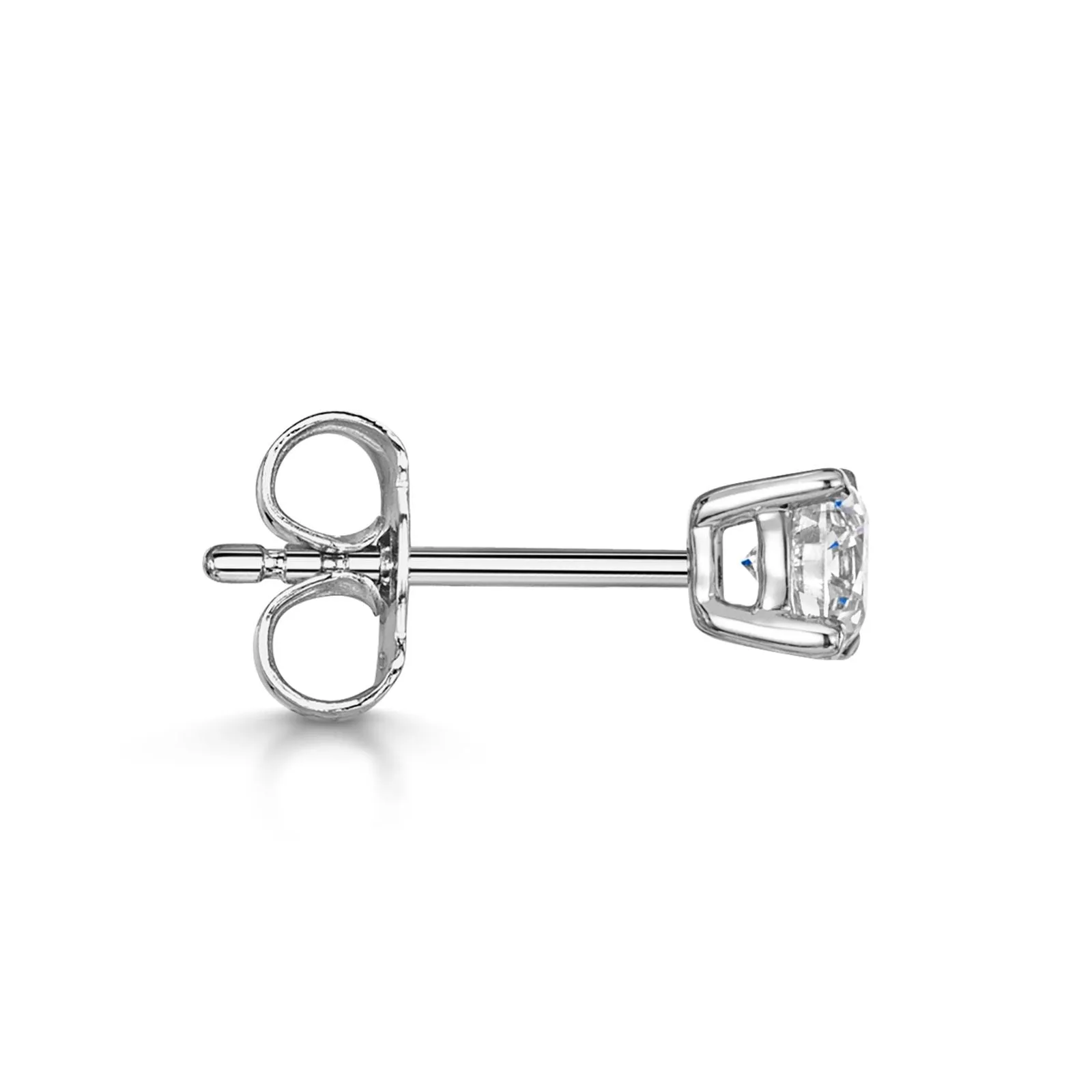 18ct White Gold Brilliant-Cut F/G Si Diamond Solitaire Earrings 0.60ct