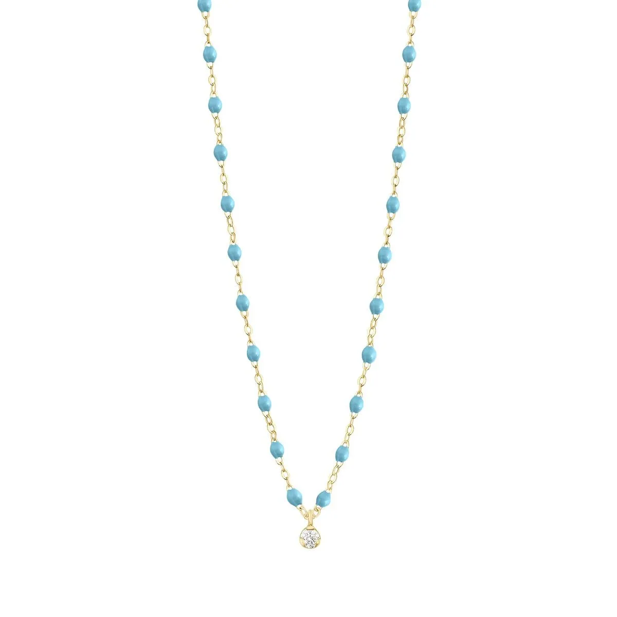 18K Gold & Turquoise Resin "Classic Supreme" Diamond Necklace
