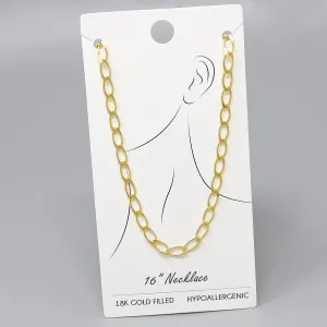 18K Gold Filled Cuban Chain Short Necklace
