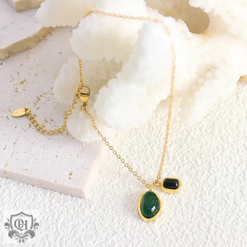 18K Gold Onyx Retro Palace Anklet