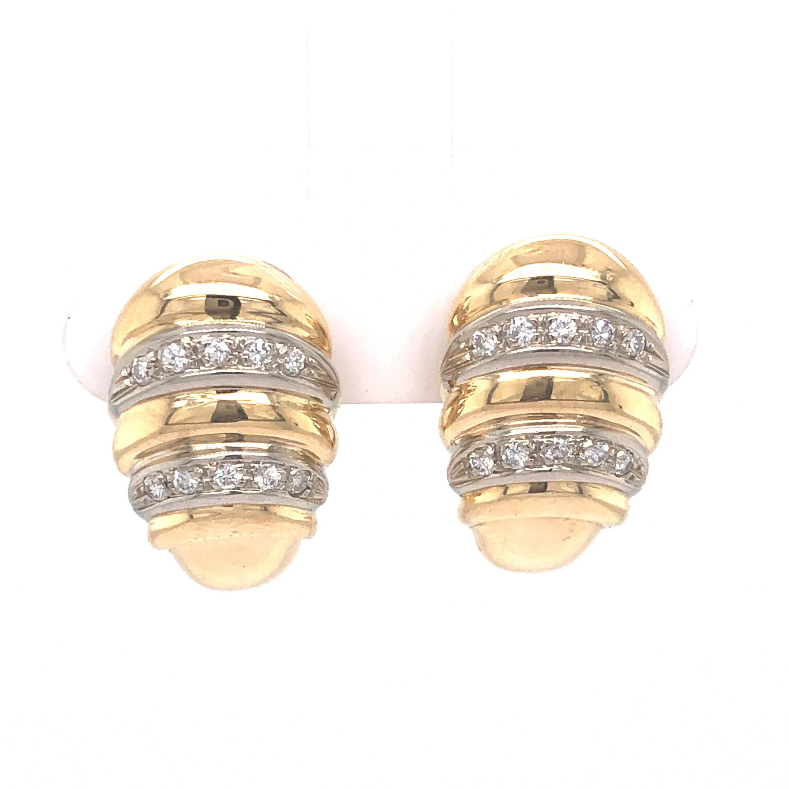 .20 Round Brilliant Cut Diamond Earrings in 18k Gold