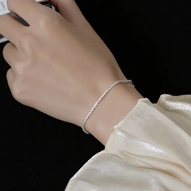 2021 Trend Simple Silver Color Choker Necklace for Women Elegant Clavicle Chain Necklace Casual Jewelry Collier Femme