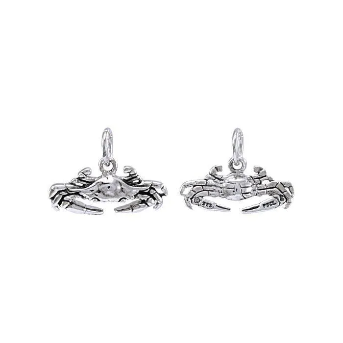3 Dimensional Blue Crab Silver Charm TCM580