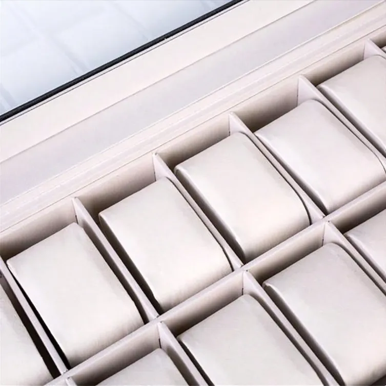 43.3 X 8.7 X 29.3Cm 24 Grid Leather Watch Display Organizer Box