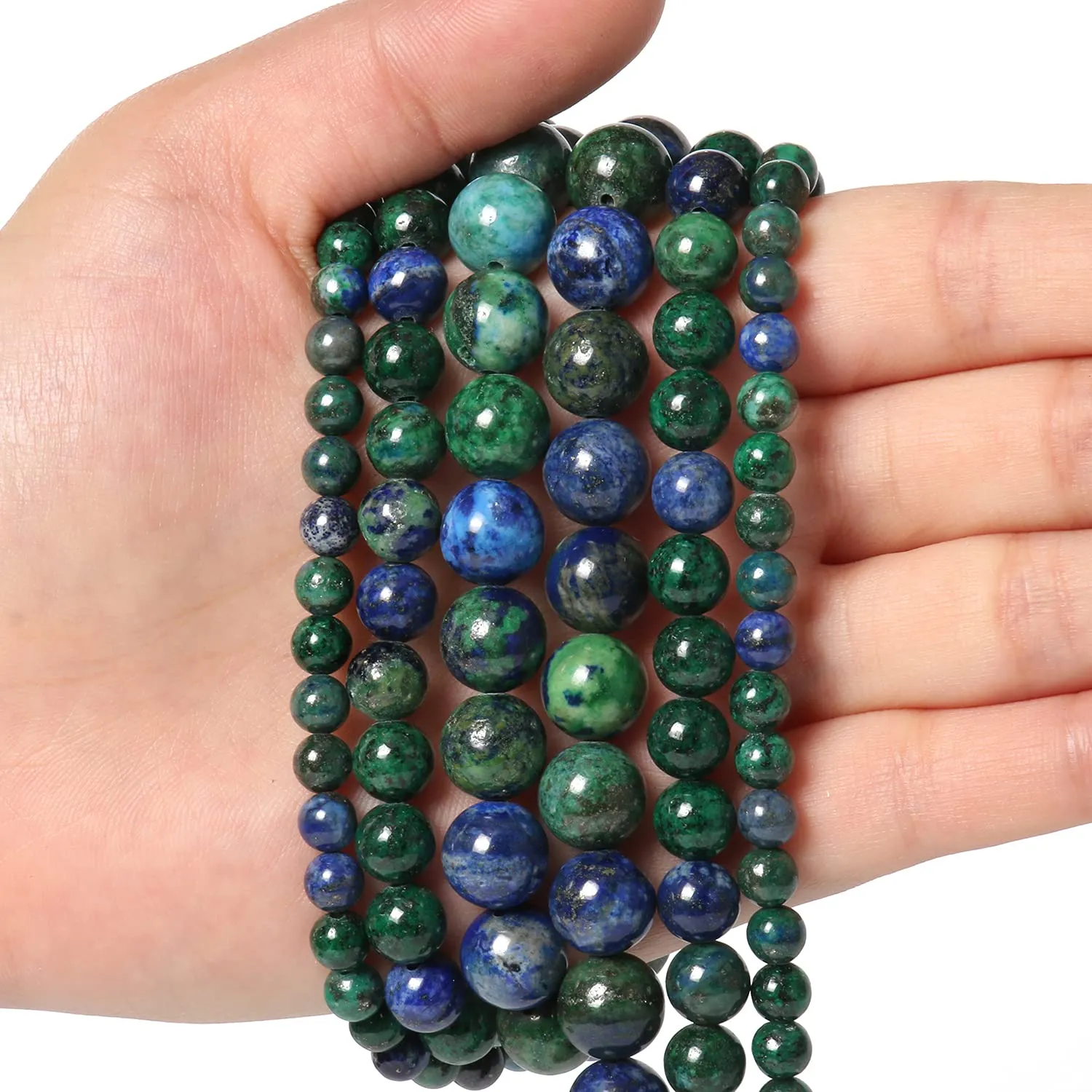 45pcs 8mm Natural Stone Beads Phoenix Lapis Lazuli Beads Energy Crystal Healing Power Gemstone for Jewelry Making, DIY Bracelet Necklace
