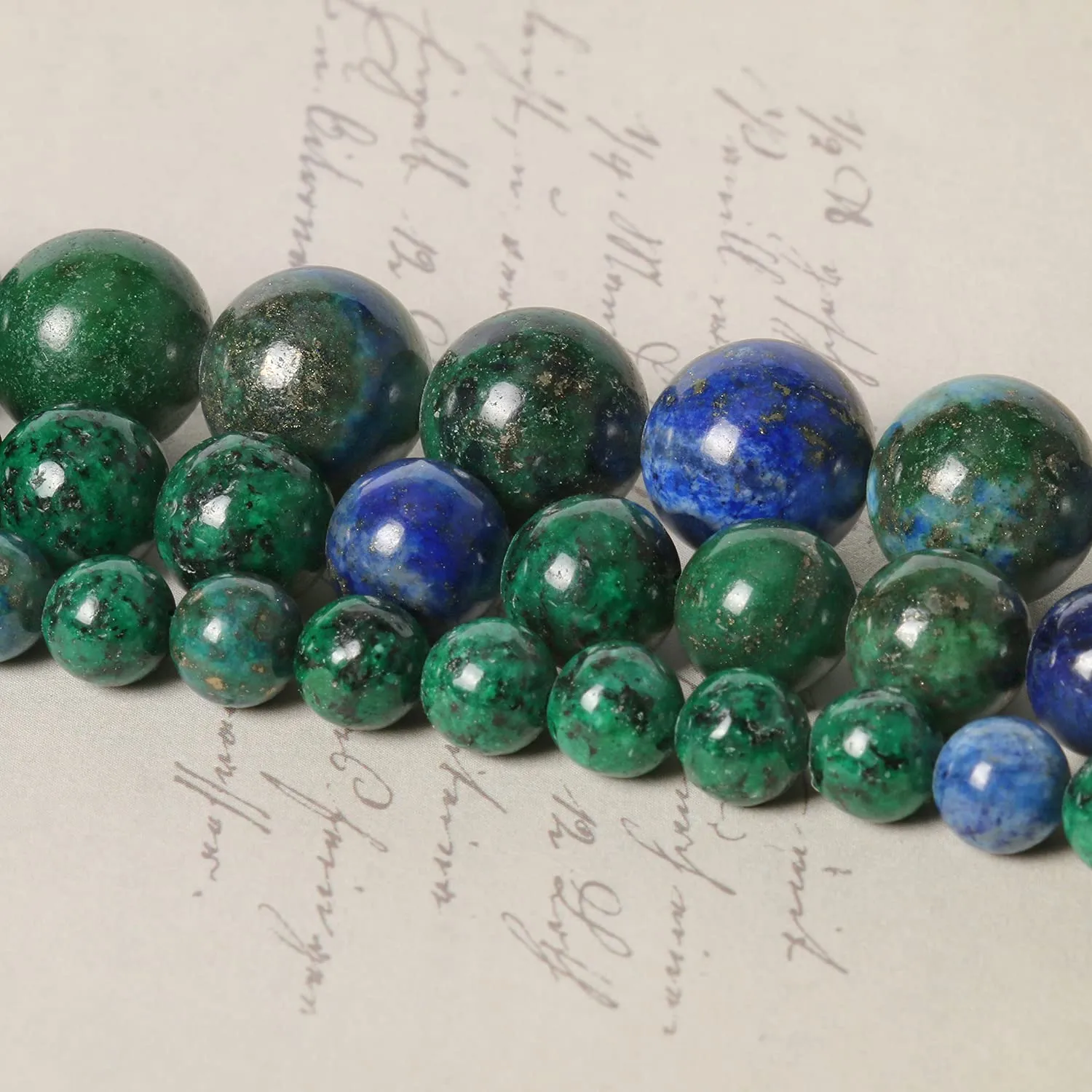 45pcs 8mm Natural Stone Beads Phoenix Lapis Lazuli Beads Energy Crystal Healing Power Gemstone for Jewelry Making, DIY Bracelet Necklace