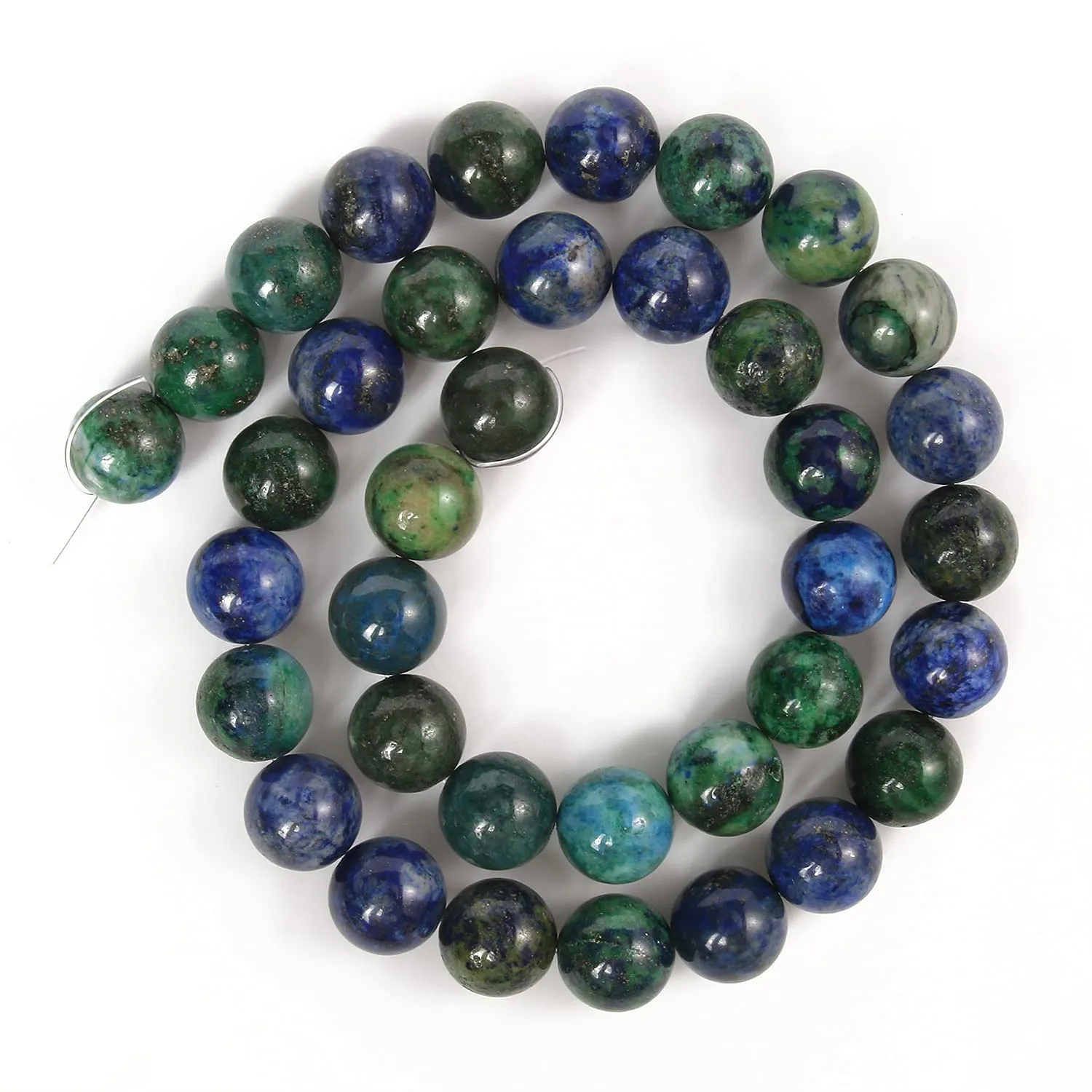 45pcs 8mm Natural Stone Beads Phoenix Lapis Lazuli Beads Energy Crystal Healing Power Gemstone for Jewelry Making, DIY Bracelet Necklace