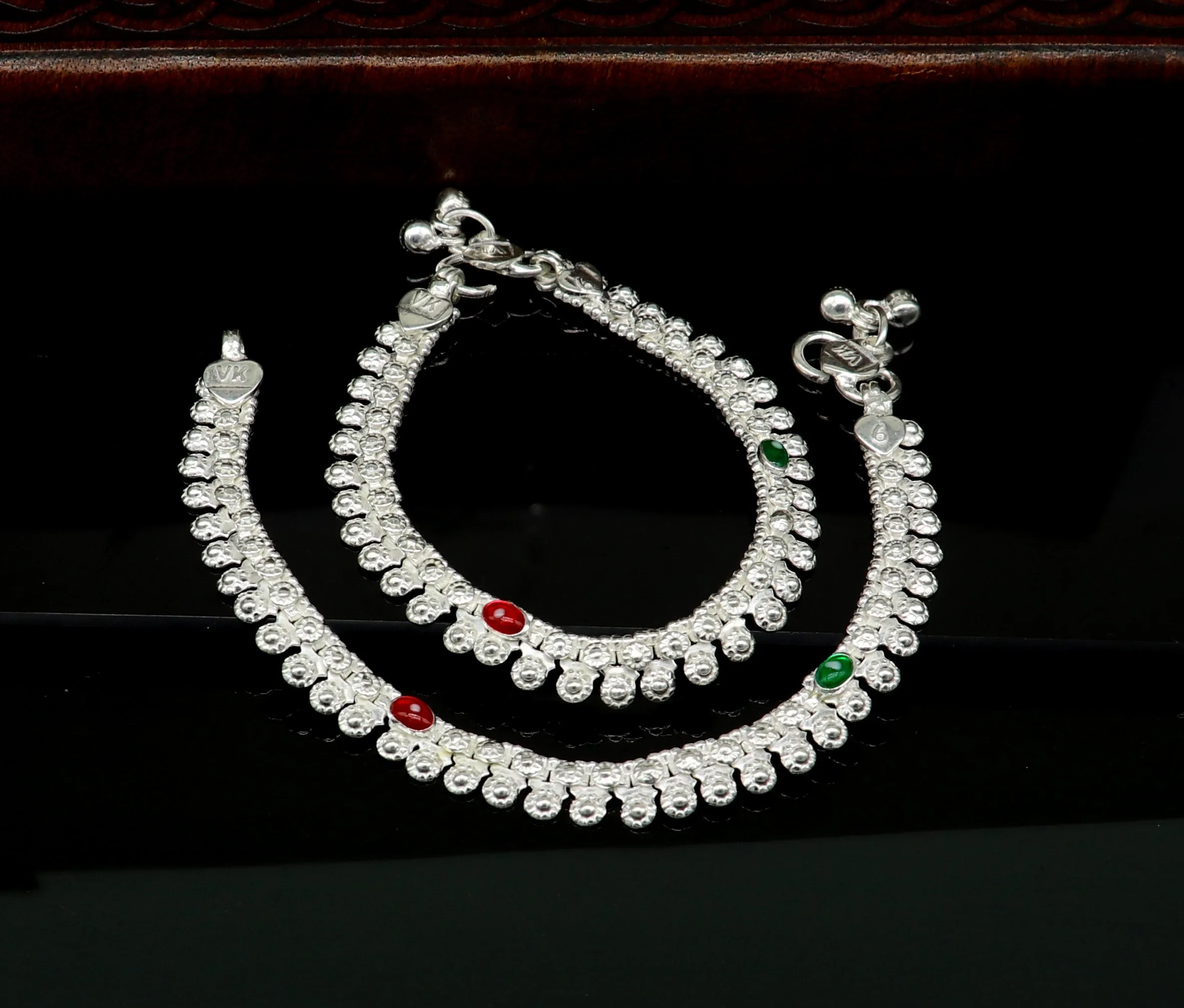 5" long Sterling silver customized baby anklets, gorgeous gift for new born baby anklets kids jewelry, trendy stylish ankle bracelet ank268