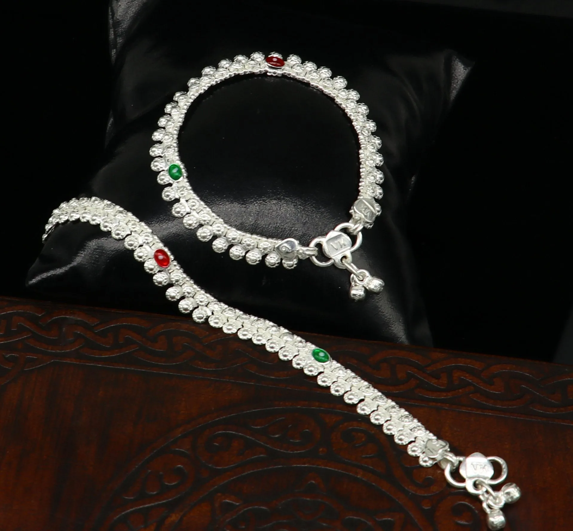 5" long Sterling silver customized baby anklets, gorgeous gift for new born baby anklets kids jewelry, trendy stylish ankle bracelet ank268