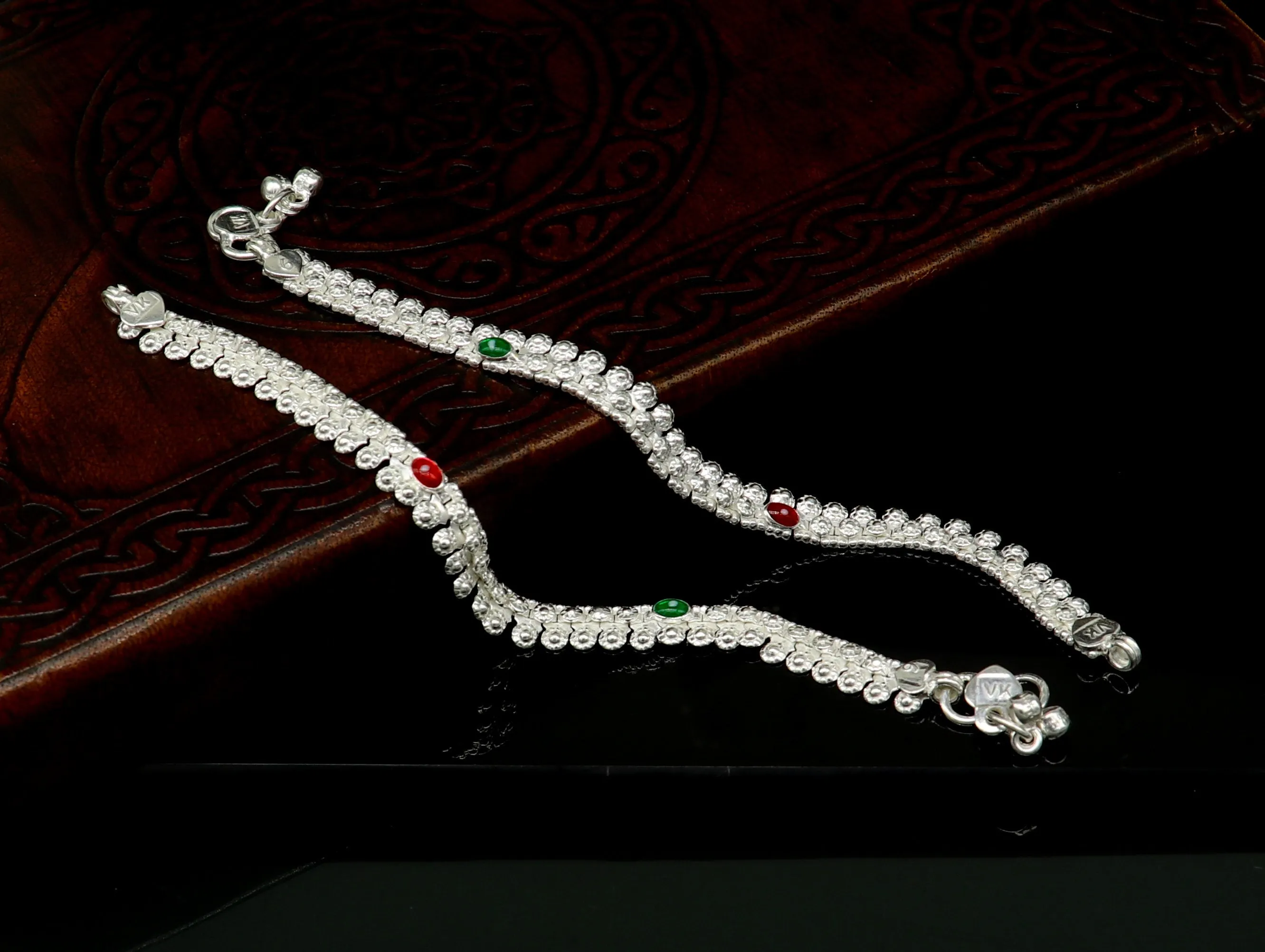 6" long Sterling silver handcrafted baby anklets, gorgeous gift for new born baby anklets kids jewelry, trendy stylish ankle bracelet ank269