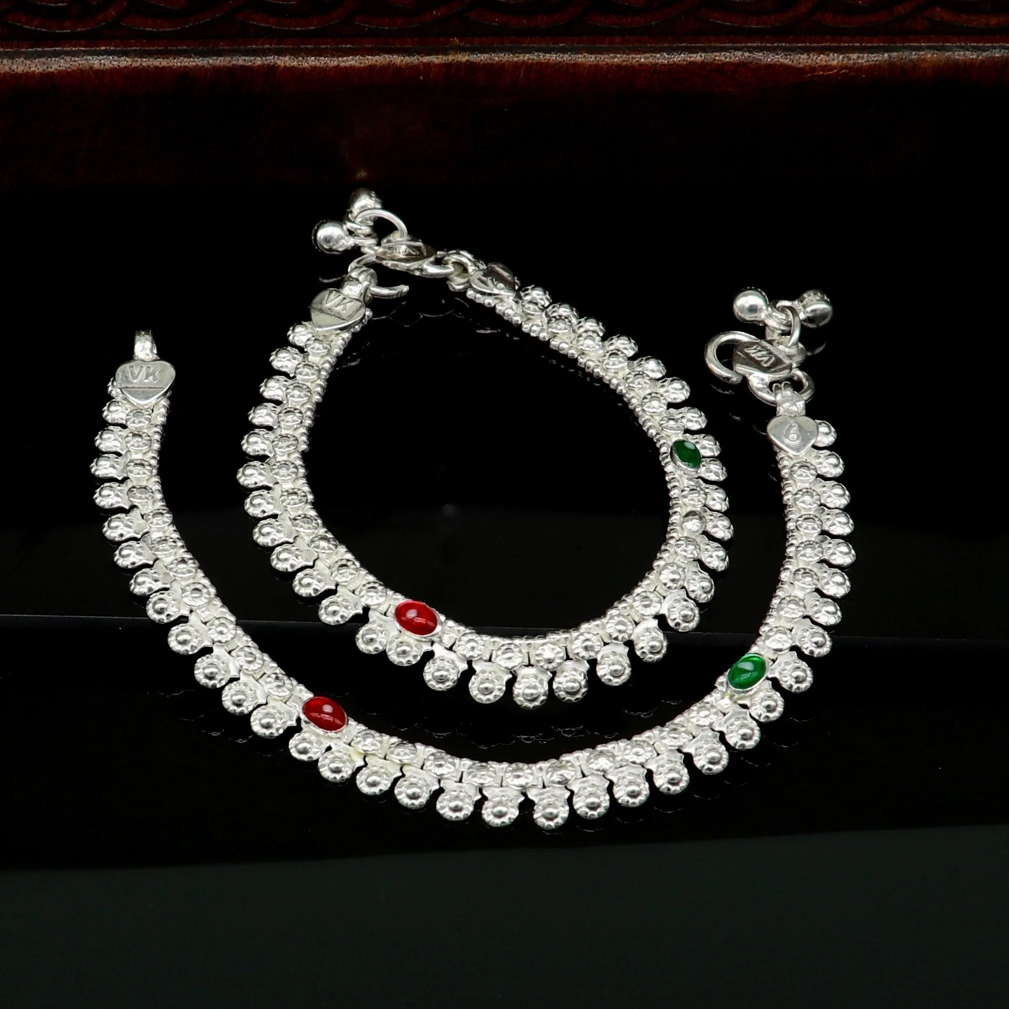 6" long Sterling silver handcrafted baby anklets, gorgeous gift for new born baby anklets kids jewelry, trendy stylish ankle bracelet ank269