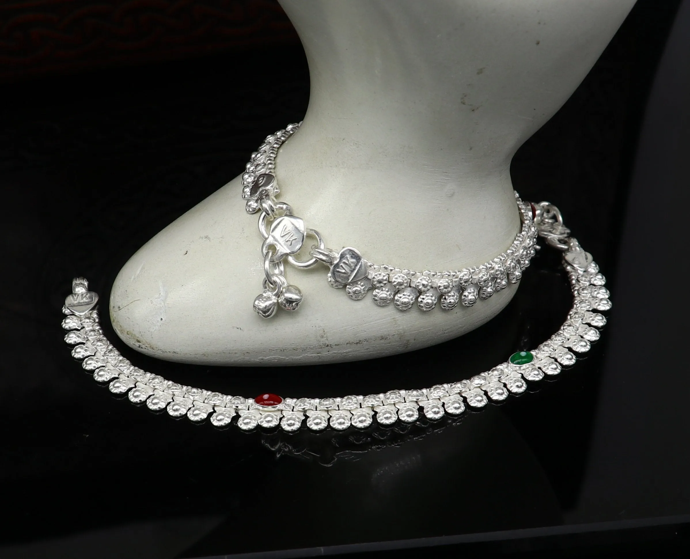 6" long Sterling silver handcrafted baby anklets, gorgeous gift for new born baby anklets kids jewelry, trendy stylish ankle bracelet ank269