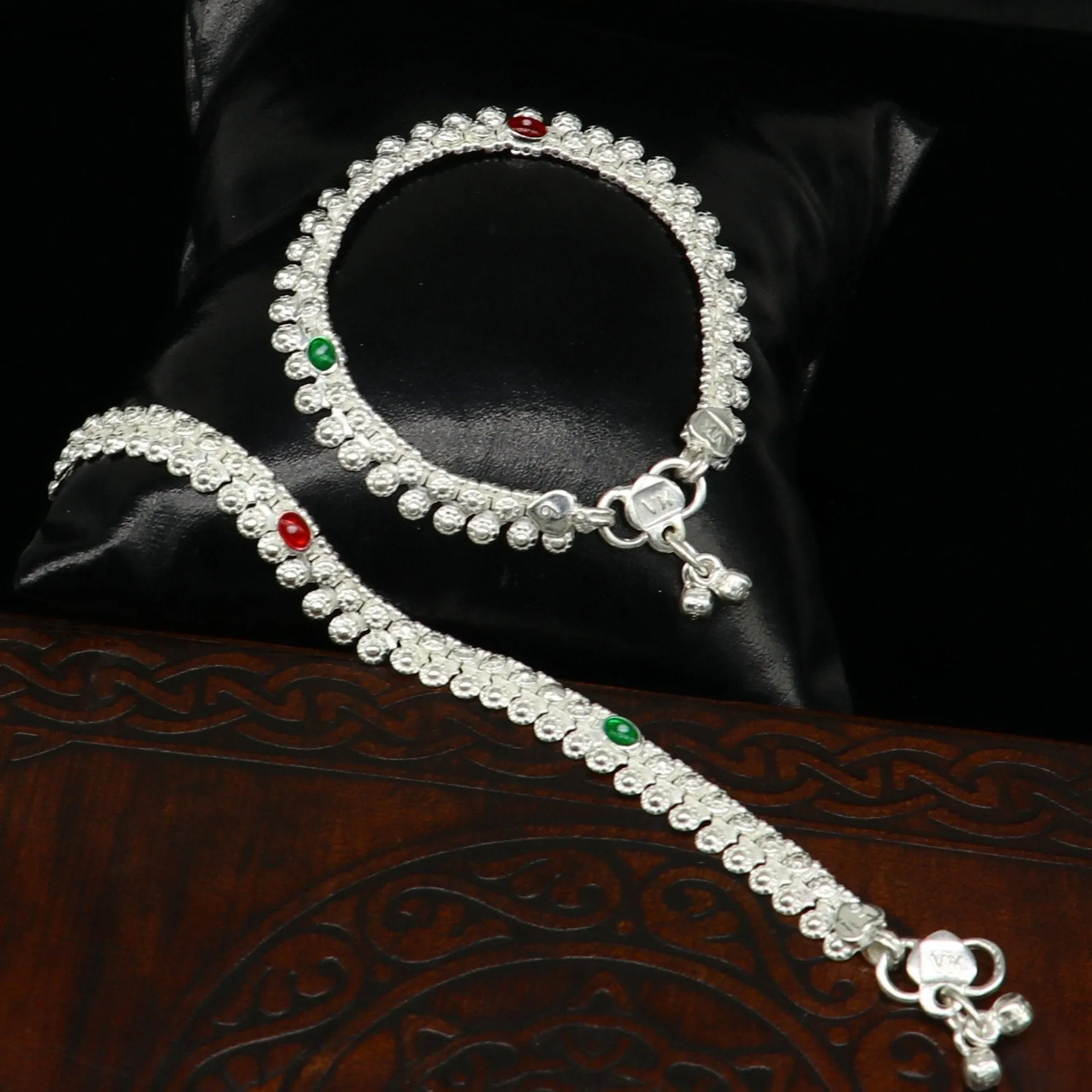 6" long Sterling silver handcrafted baby anklets, gorgeous gift for new born baby anklets kids jewelry, trendy stylish ankle bracelet ank269