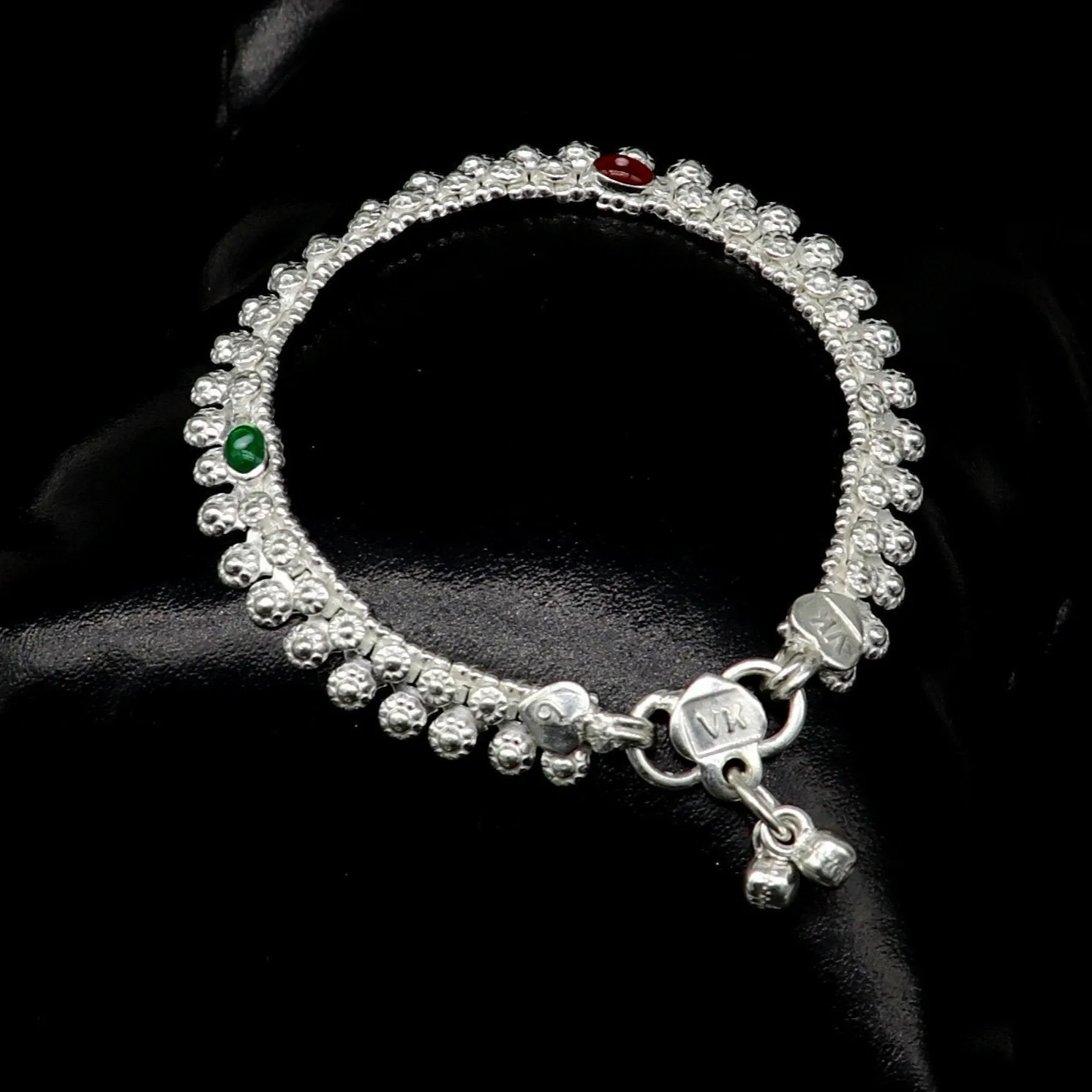 6" long Sterling silver handcrafted baby anklets, gorgeous gift for new born baby anklets kids jewelry, trendy stylish ankle bracelet ank269