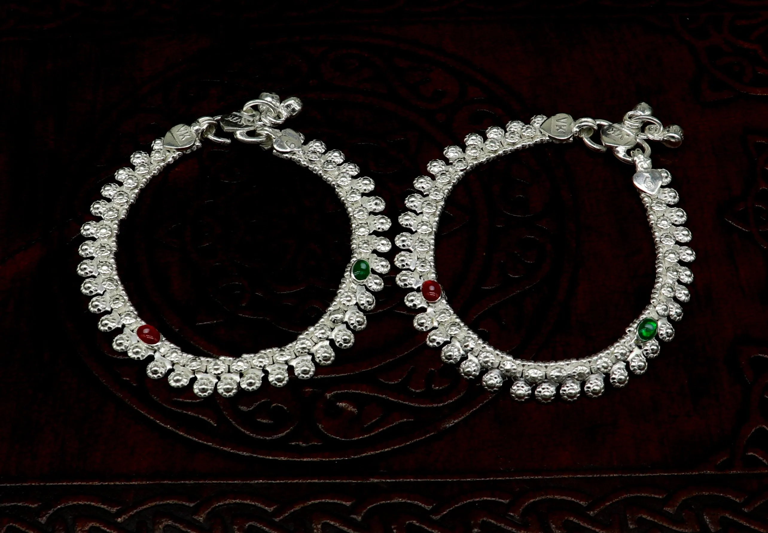 6" long Sterling silver handcrafted baby anklets, gorgeous gift for new born baby anklets kids jewelry, trendy stylish ankle bracelet ank269
