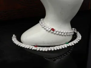 6" long Sterling silver handcrafted baby anklets, gorgeous gift for new born baby anklets kids jewelry, trendy stylish ankle bracelet ank269