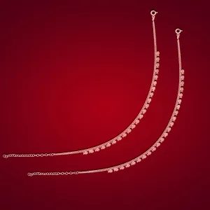 925 Sterling Silver Cuban Link Chain Dazzling Fish Shapes Anklets For Women