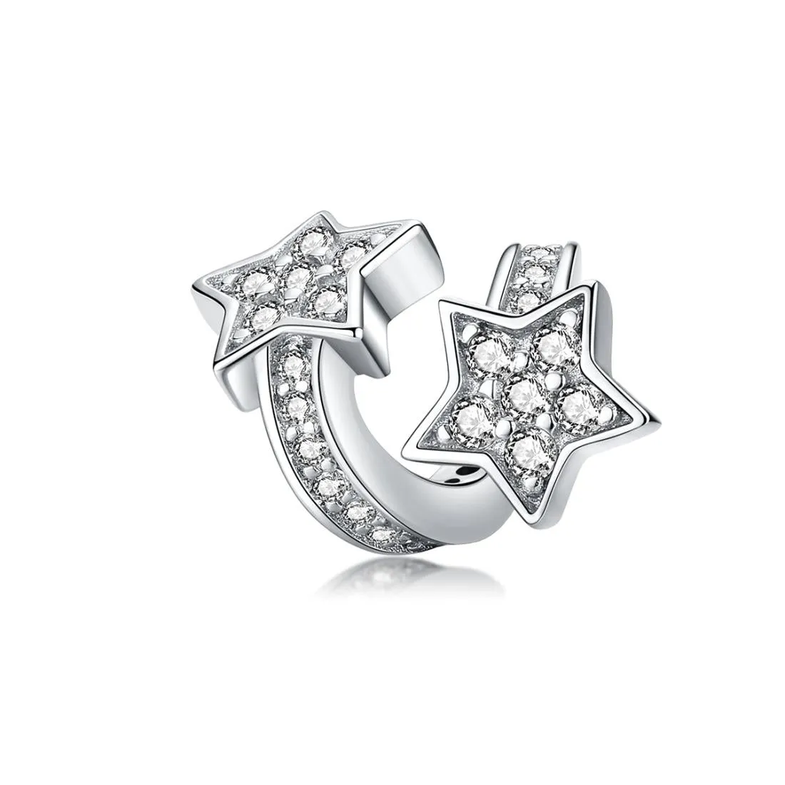 925 Sterling Silver Star Beaded Bracelet / Necklace Set