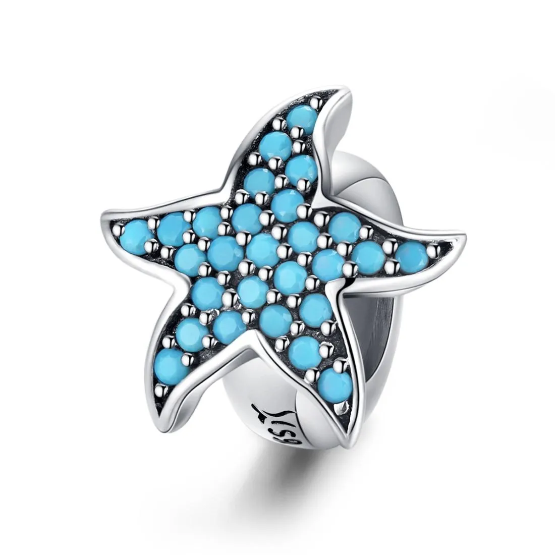 925 Sterling Silver Starfish Beaded Bracelet Diy Beads