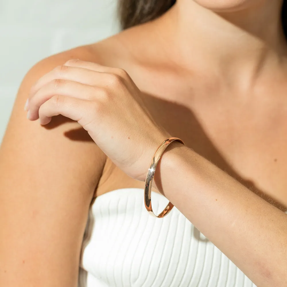 9ct Rose Gold 6.5mm Bangle