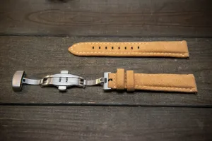 Alcantara Watch Strap, Premium Alcantara Watch Band 20 mm , 22 mm. Deployment clasp installed.