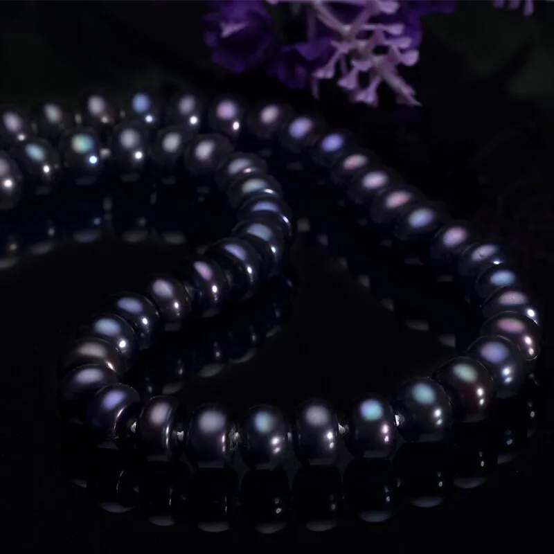 Amazing New Real Black Pearl Jewelry Necklace For Women