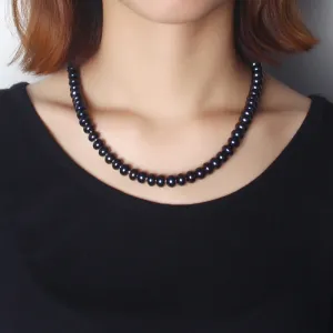 Amazing New Real Black Pearl Jewelry Necklace For Women