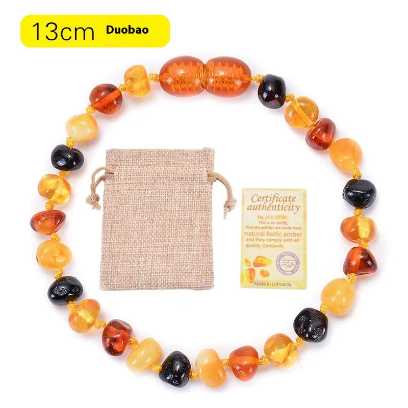 Amber Children's Diy Irregular Natural Amber Bracelet