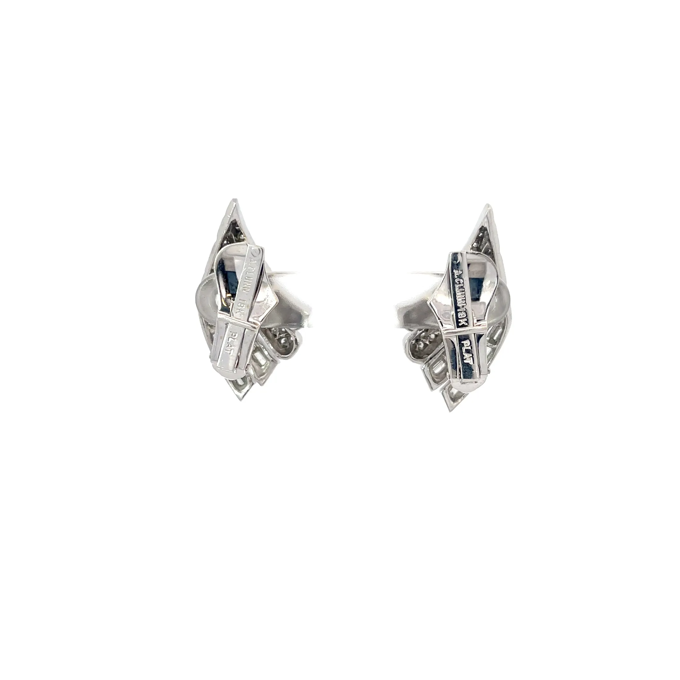 Andrew Clunn 3ctw Diamond Earrings Platinum