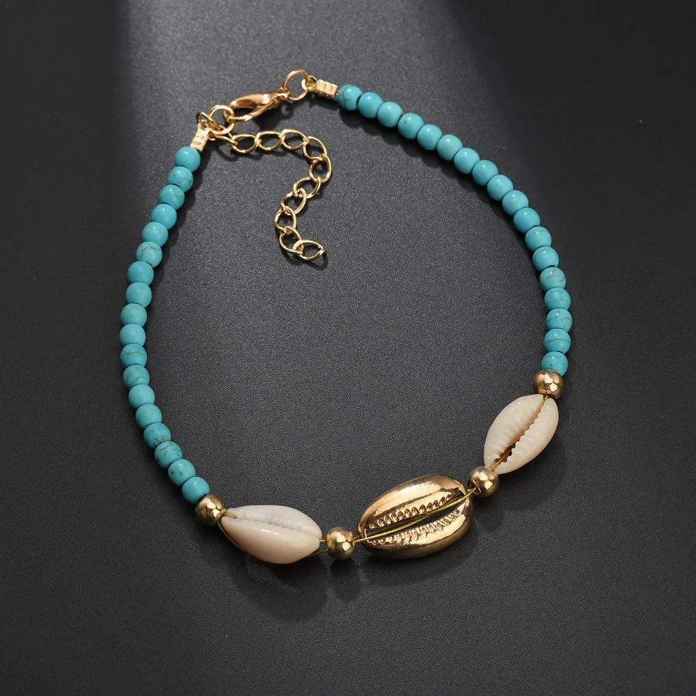 Anklets For Female  Cute Turtle Pendant With Sea Blue Color Design