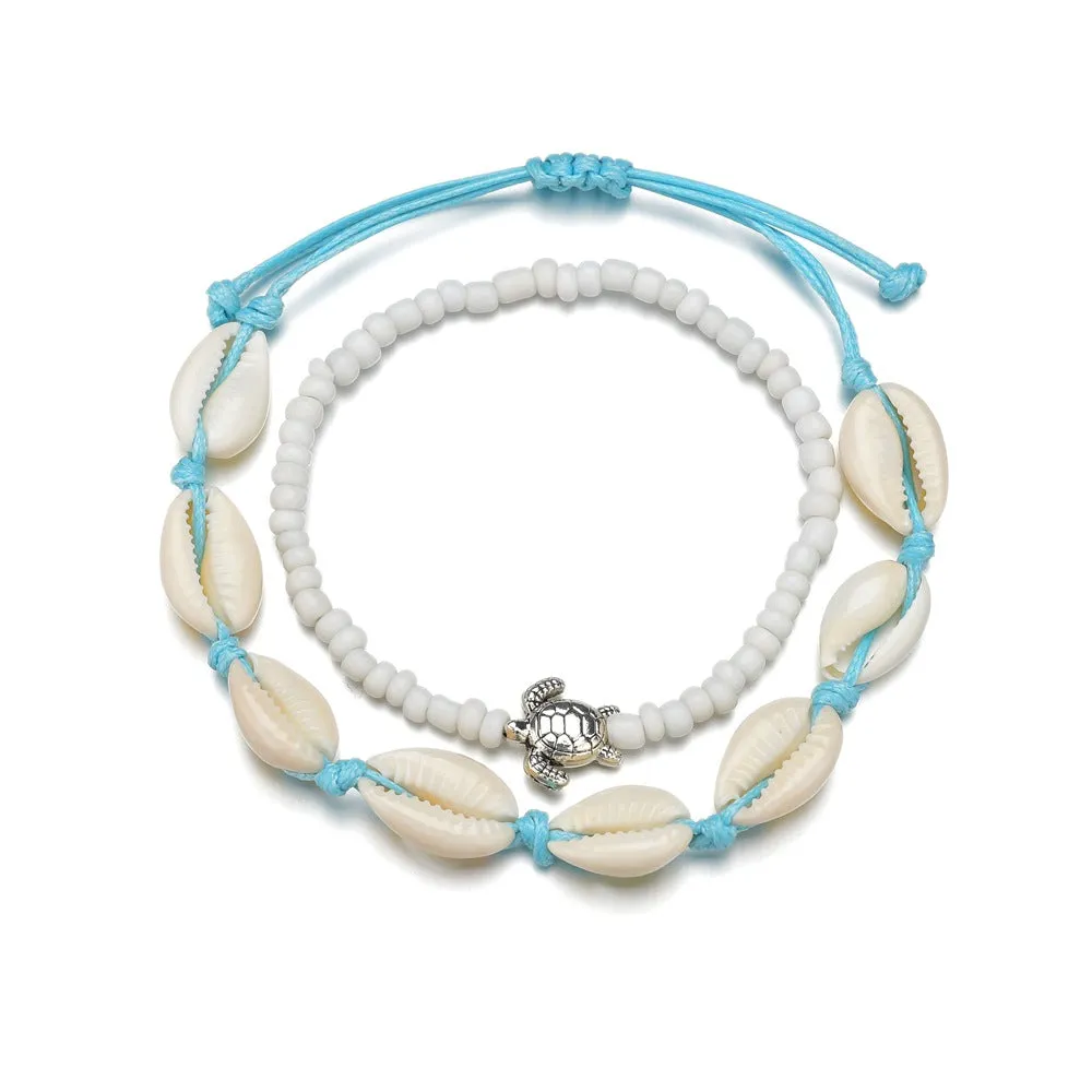 Anklets For Female  Cute Turtle Pendant With Sea Blue Color Design