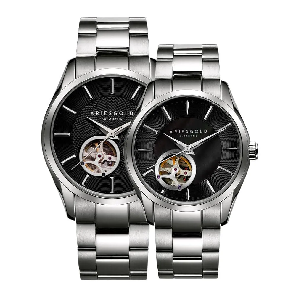 ARIES GOLD INSPIRA G 9022 & L 9023 S-BK COUPLE'S SET