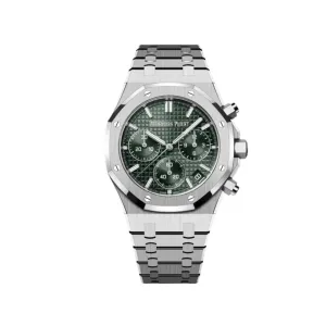Audemars Piguet Royal Oak 26240ST.OO.1320ST.04 Selfwinding Chronograph '50th Anniversary' Stainless Steel Khaki Green Dial
