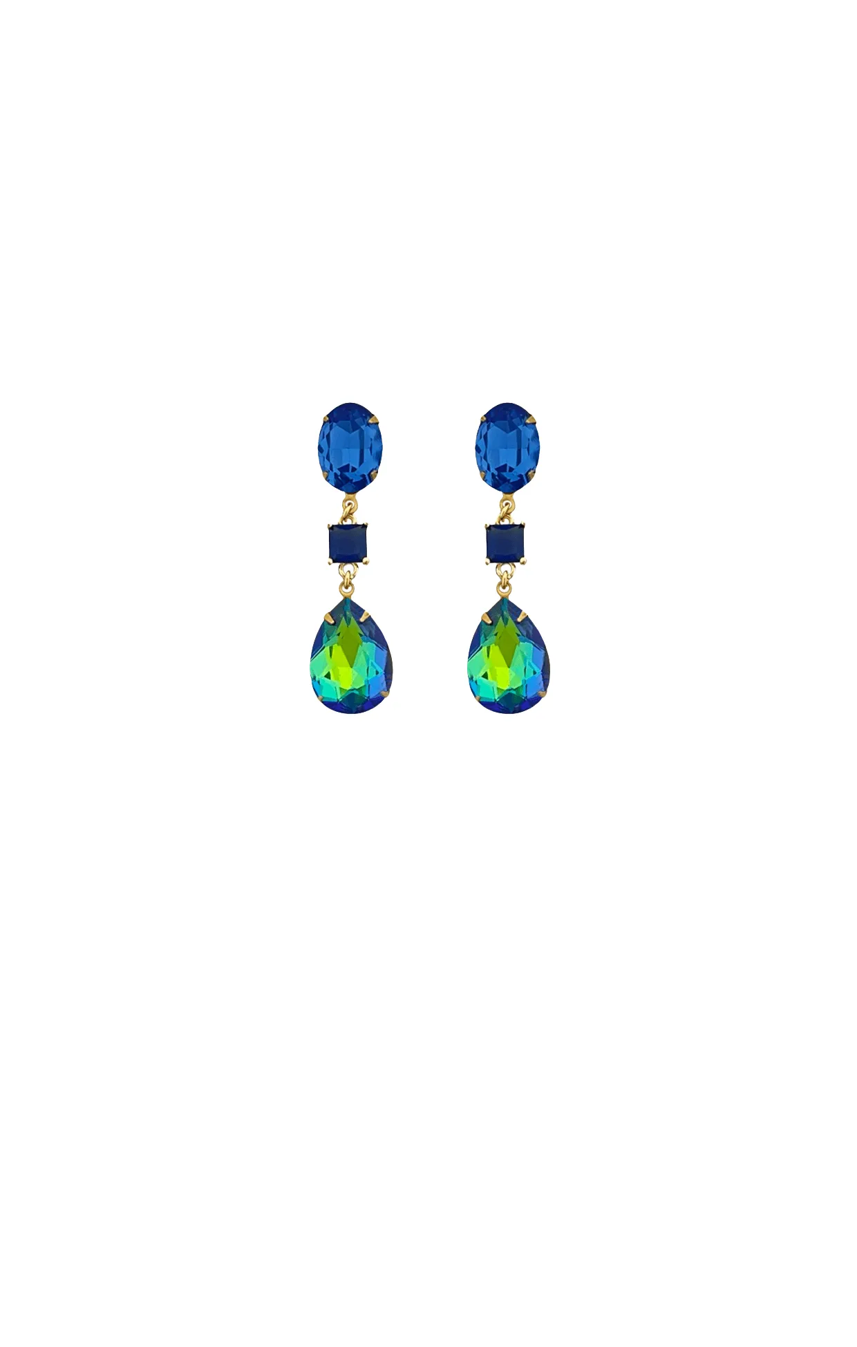 AYLA DROP EARRING IN BRILLIANT BLUE