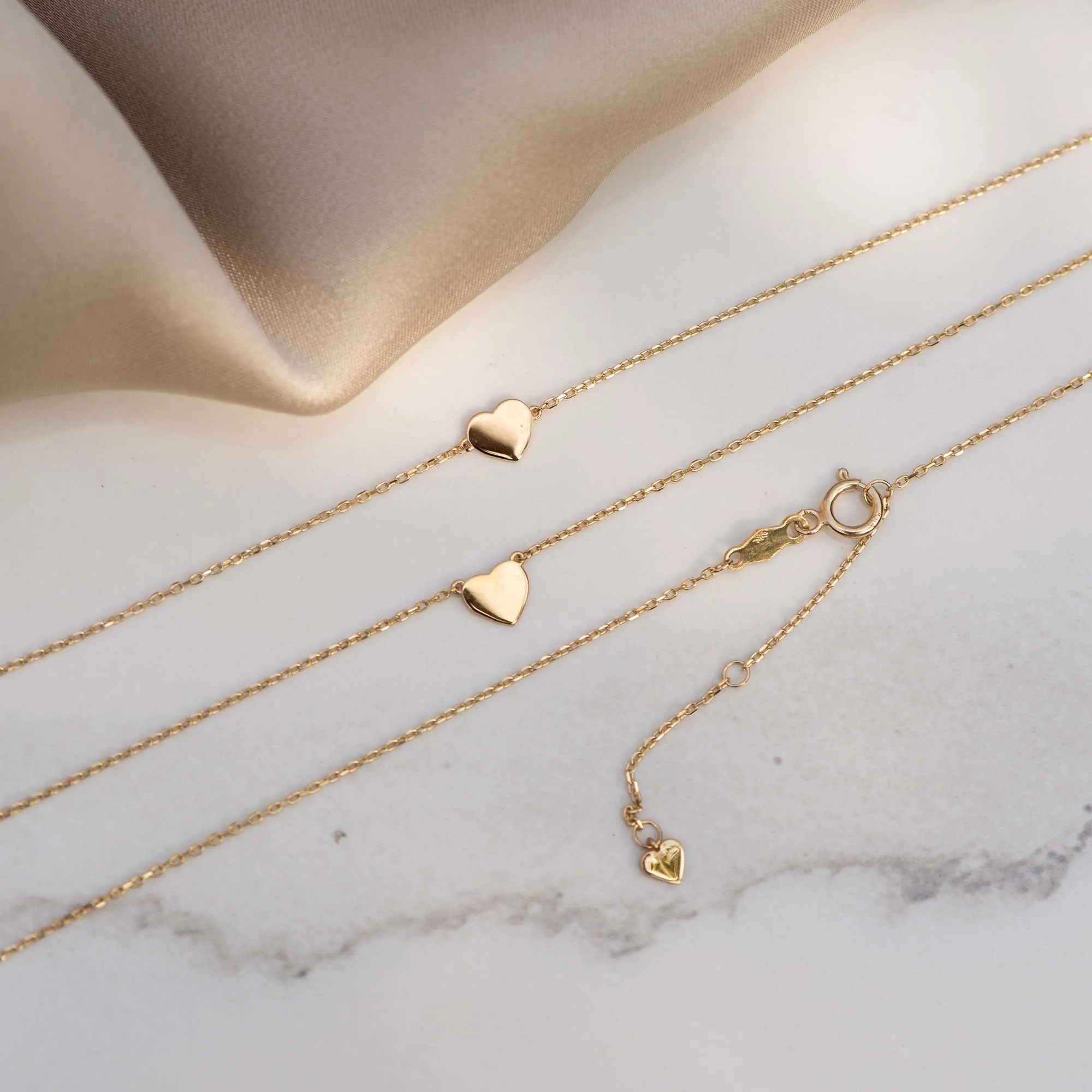 Belleville Amore 14 karat gold bracelet with heart