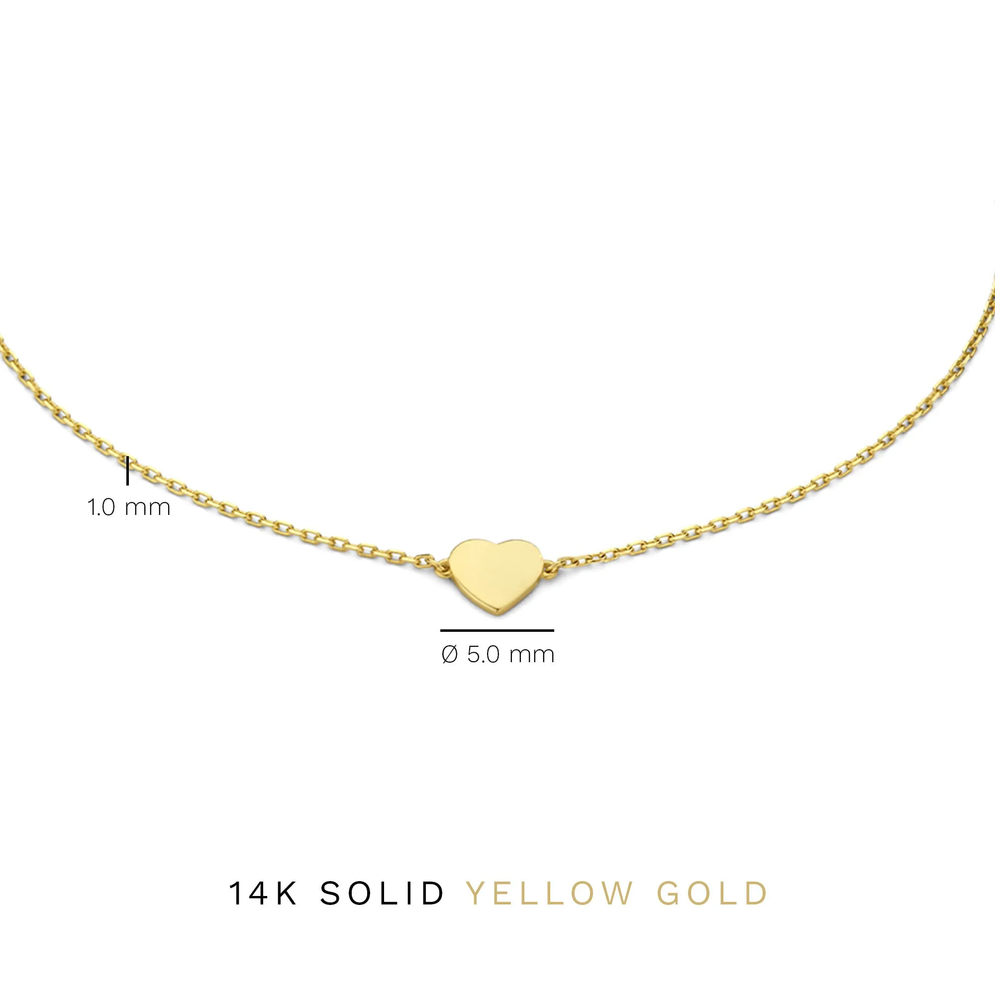 Belleville Amore 14 karat gold bracelet with heart