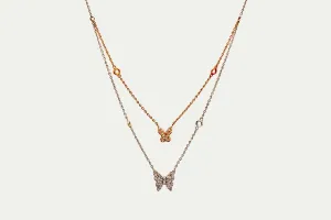 Bicolored Butterfly Necklace